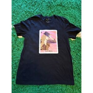 Jenni Rivera T-Shirt Unisex Large Black Excellent La Jefa Loteria Graphic Tee
